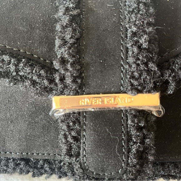 NWOT River Island Black Borg Trim Satchel Bag - Picture 6 of 11